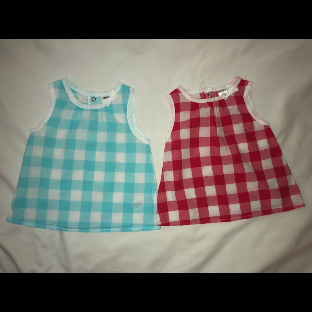 Carter’s Blue/White and Pink/White Checker…